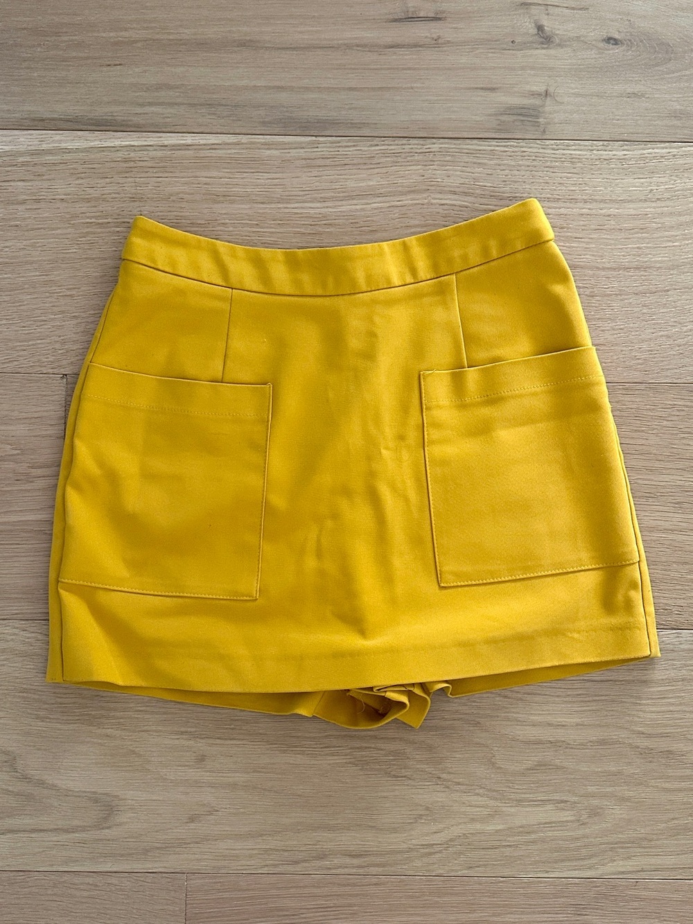 Zara Mustard Yellow Mini Skort
